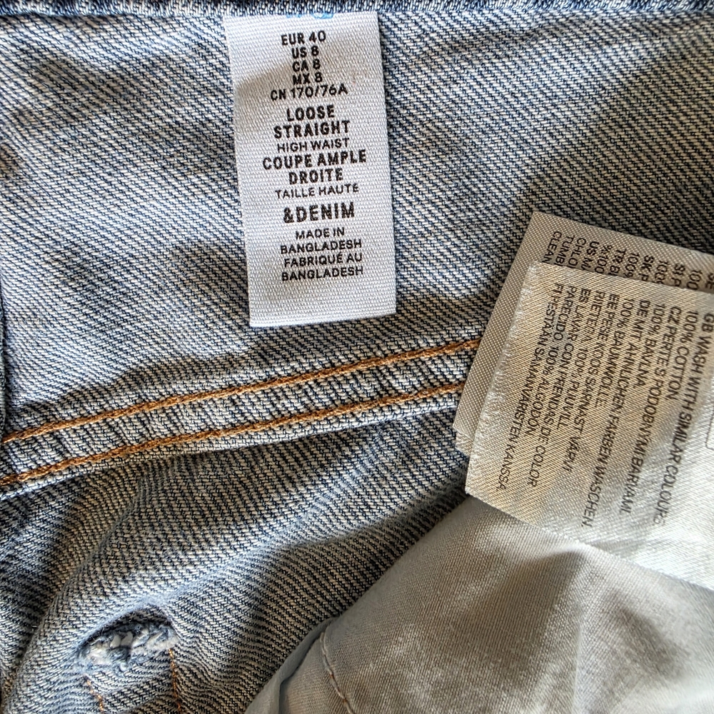 H&M Women's Straight Leg Jeans - Light Blue